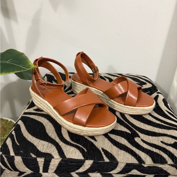 Lane Bryant Brown Wedge Sandals - Picture 1 of 5